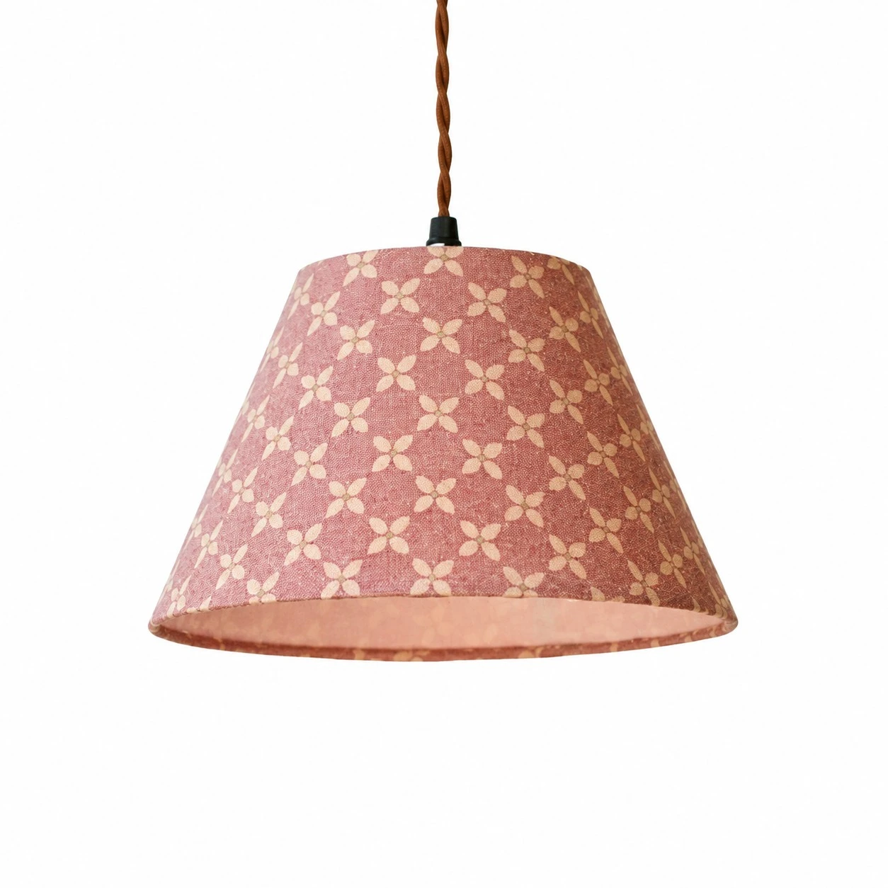 Eaveside Skirt Vintage Fabric Shade Pendant Light - Aoni Floral