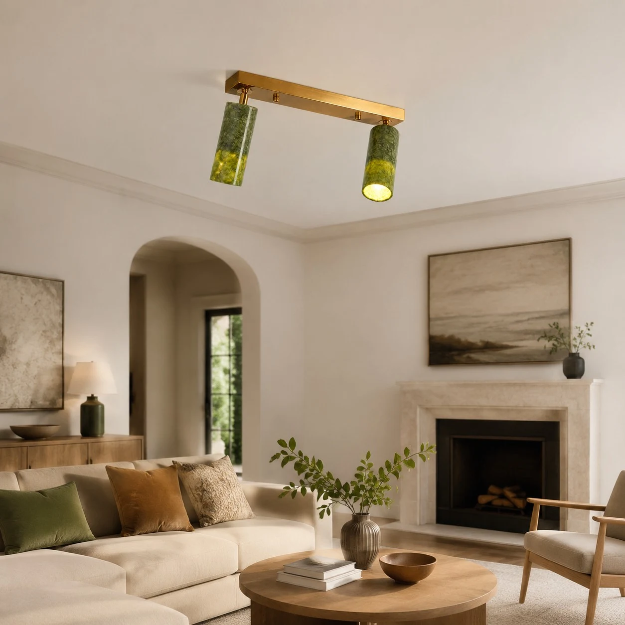 Two-light linear in living area