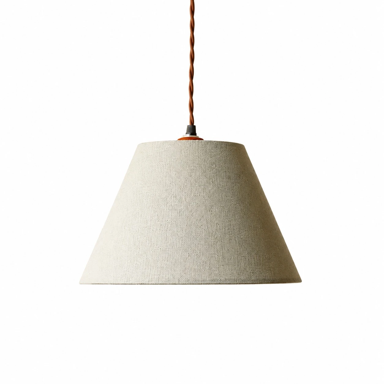 Eaveside Skirt Vintage Fabric Shade Pendant Light - Sage Beige