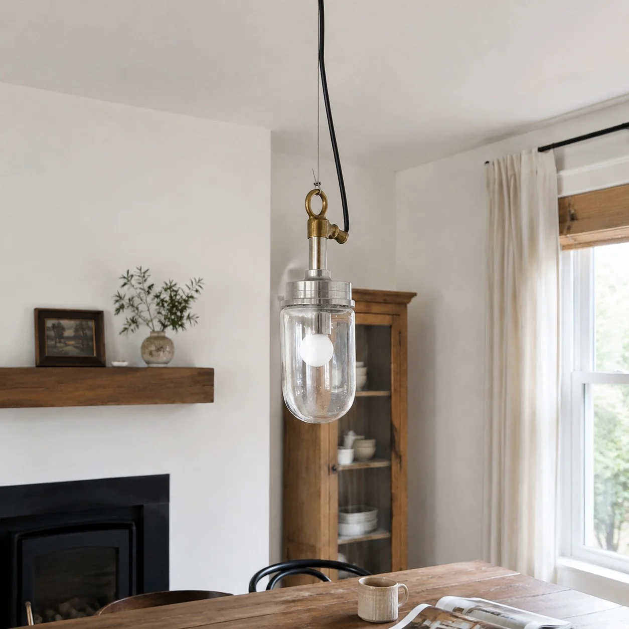Modern clear glass pendant lamp image 4