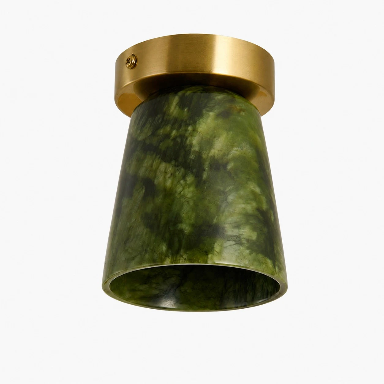 Style B dark green gold vintage flush mount ceiling light