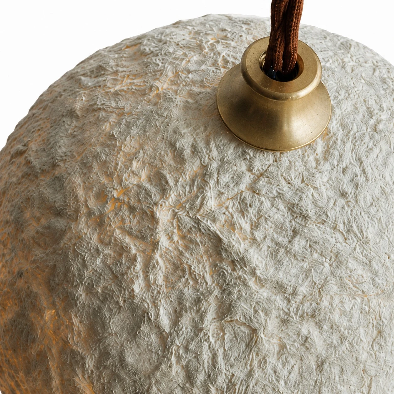 Paper pendant light detail