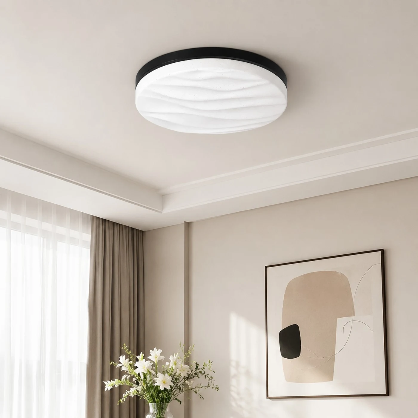 Italian minimalist starry sky flush mount ceiling light image 9