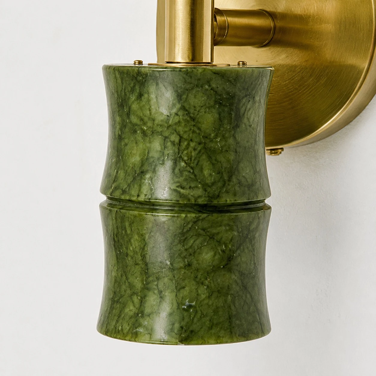 Green bamboo wall lamp view 5
