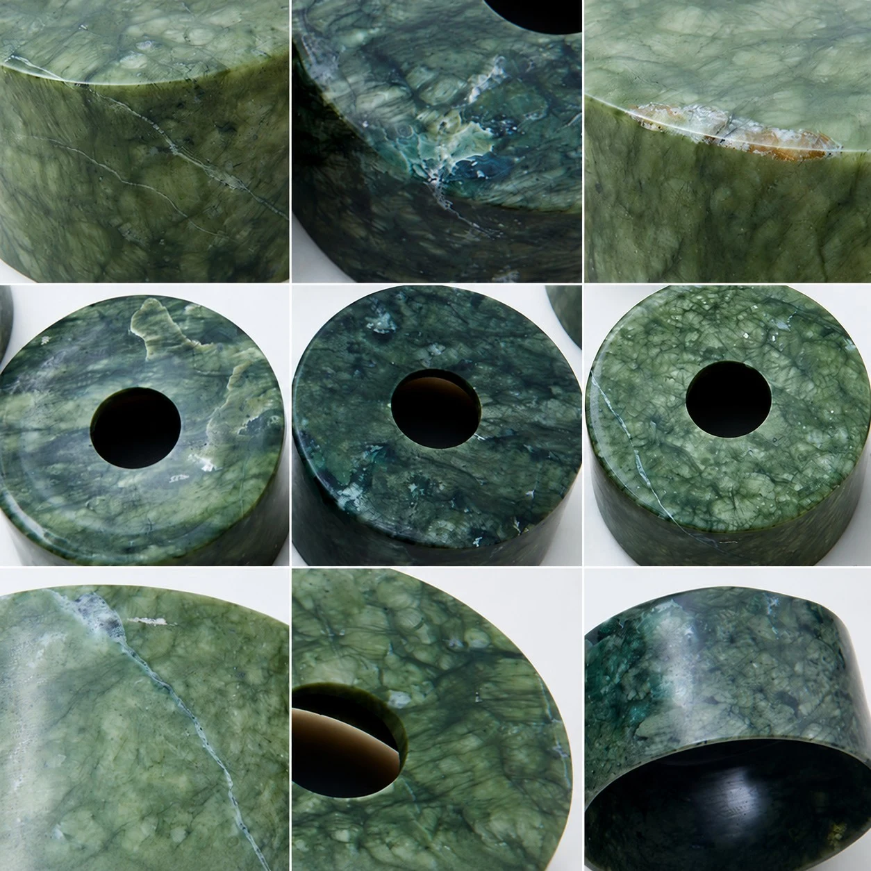 Jade stone material variation
