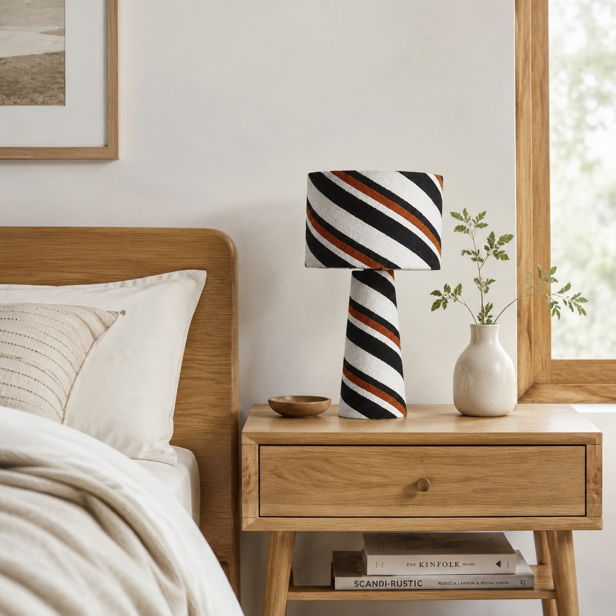 Striped Fabric Pendant Lamp