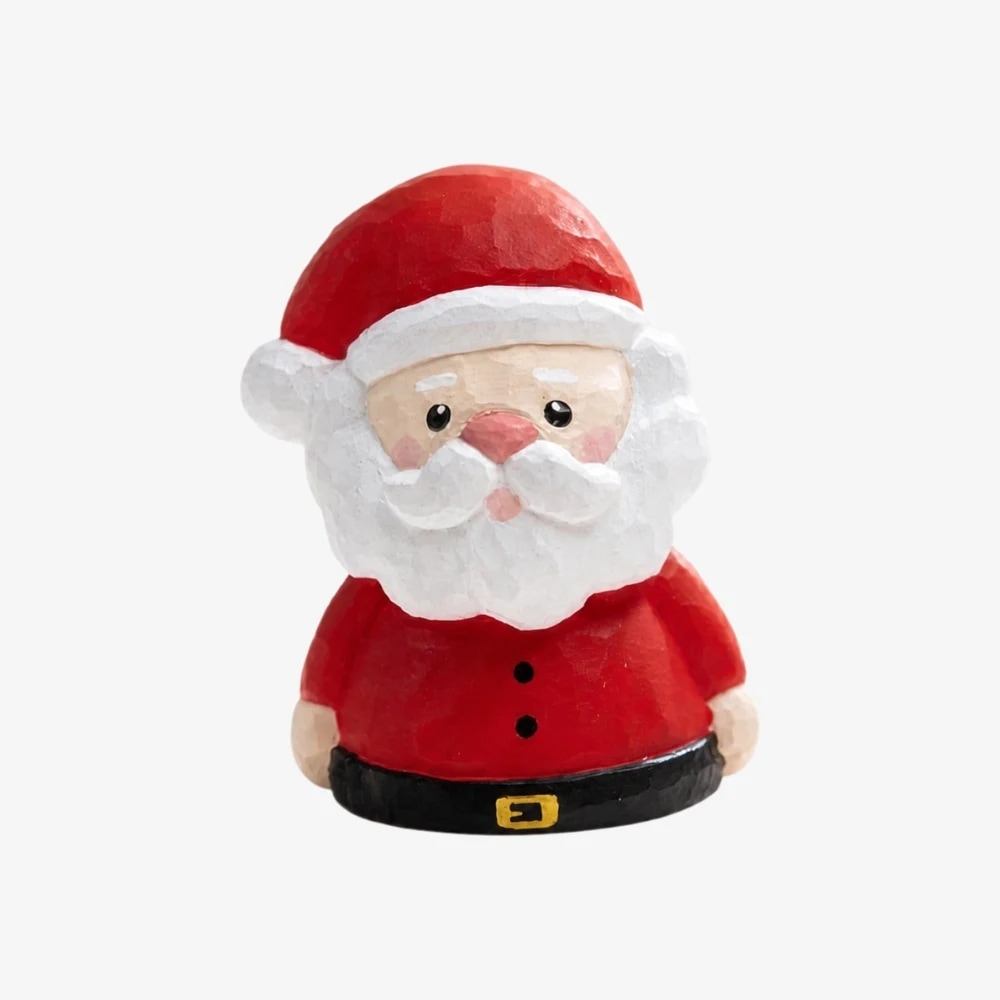 Style A handmade wooden Santa ornament