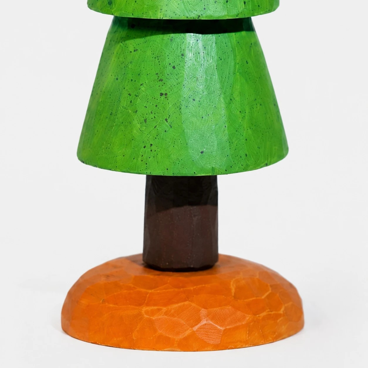 Wooden pine ornament decor view