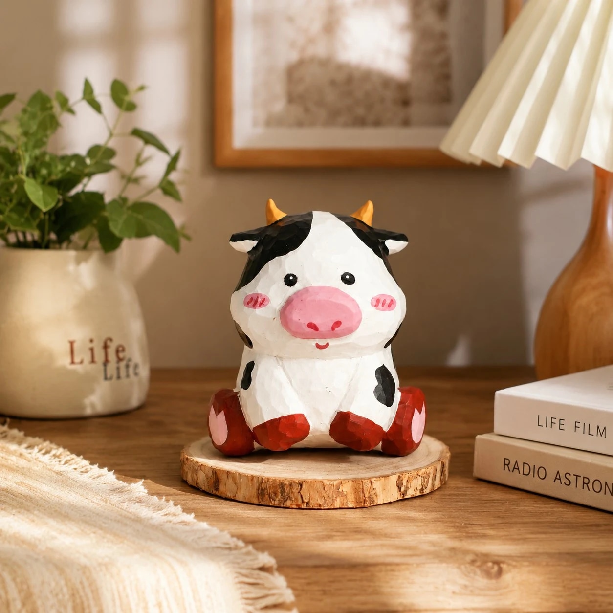 Hand-Carved Wooden Chinese Zodiac Animal Figurines