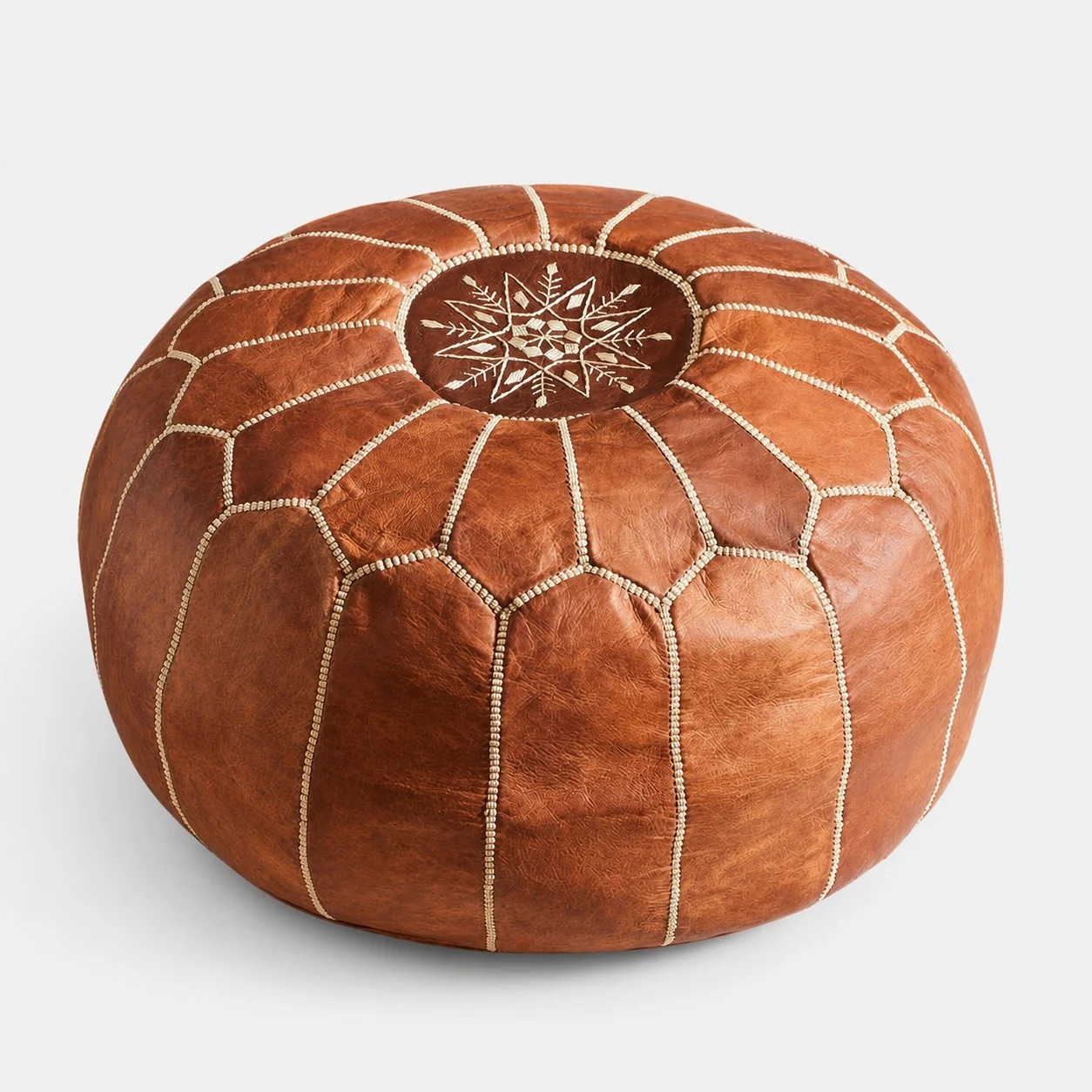 brown Moroccan pouf product view