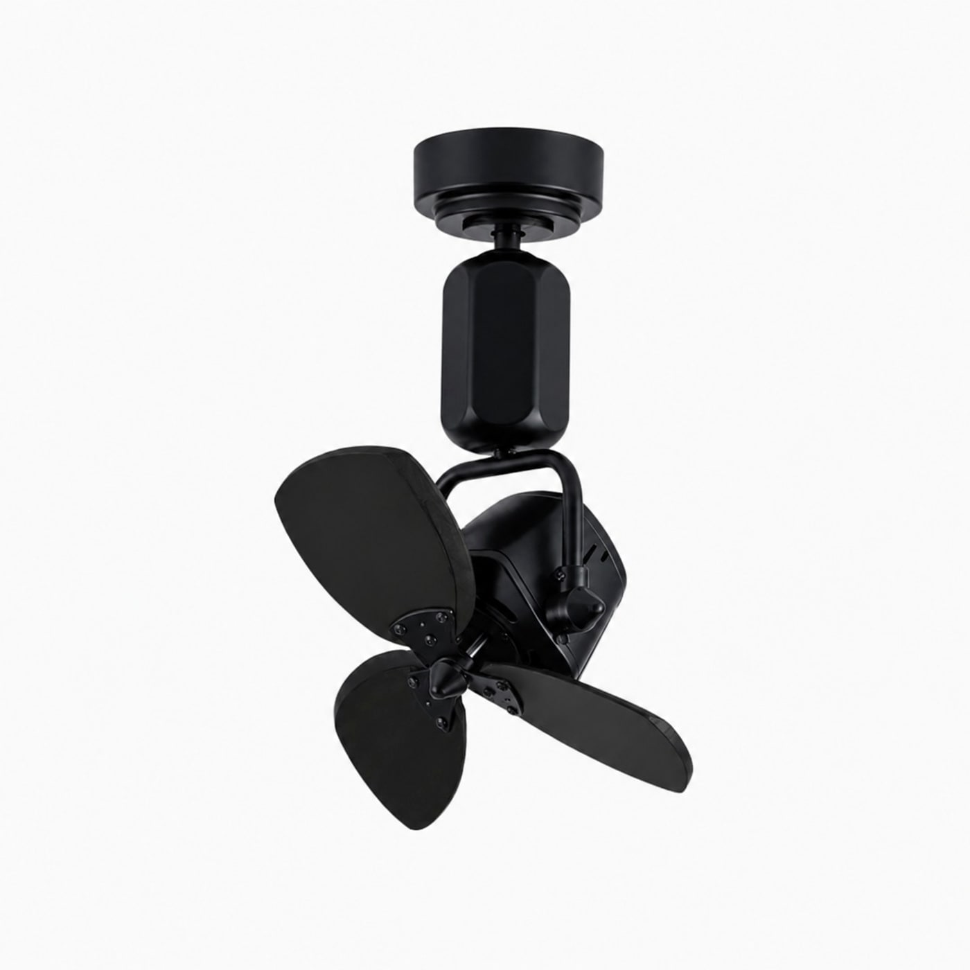 Wall and ceiling compact fan in black