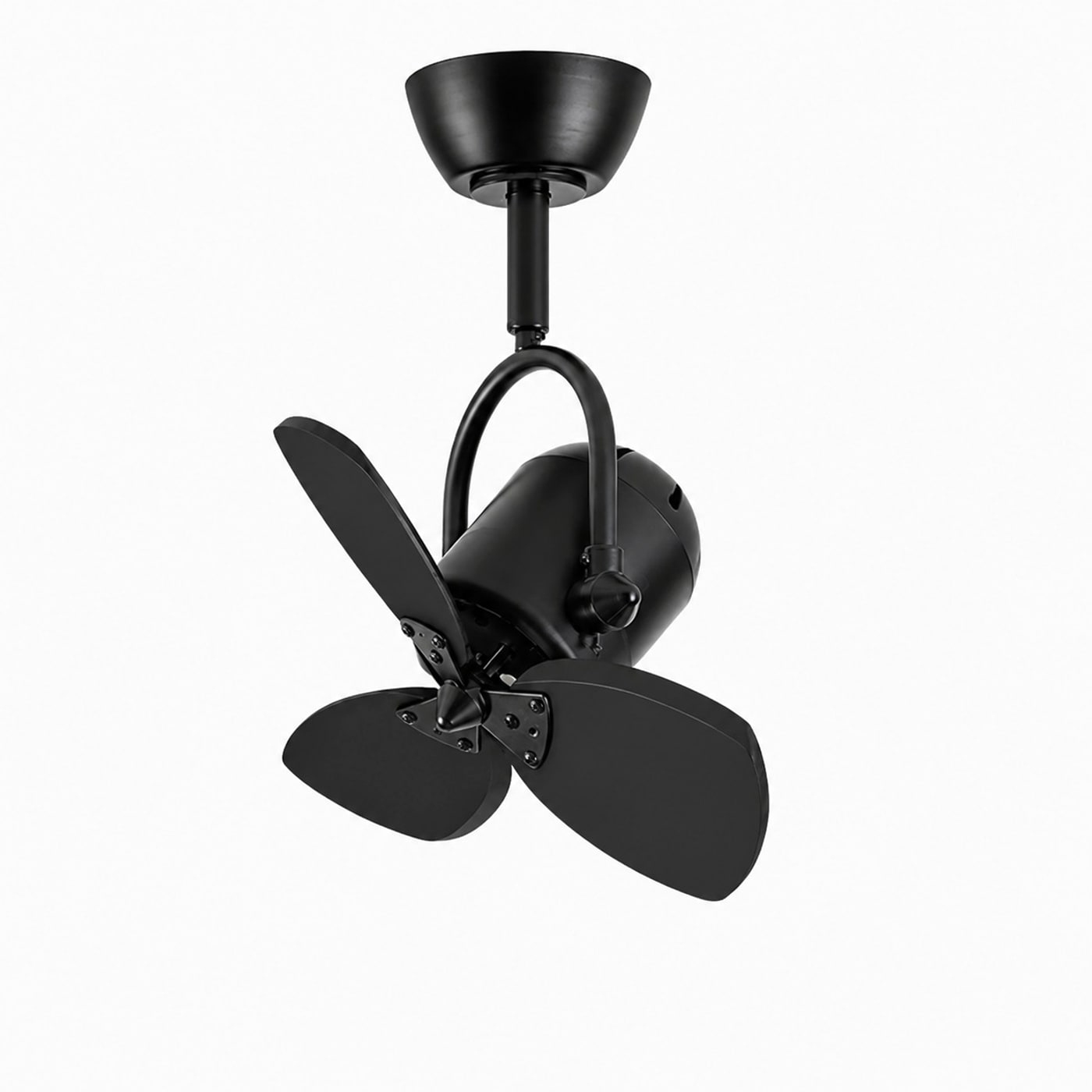 Fixed compact fan in black