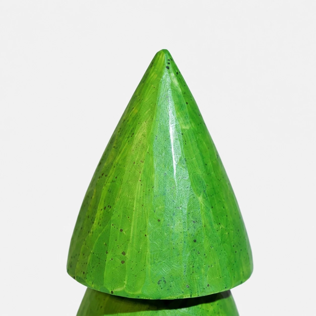 Wooden pine ornament decor view