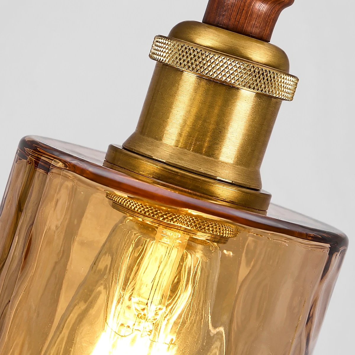 07 brass socket amber glass detail