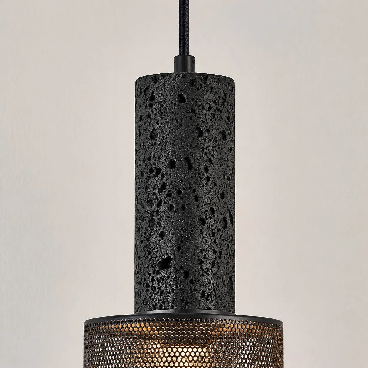 Textured Black Mesh Pendant Light 5