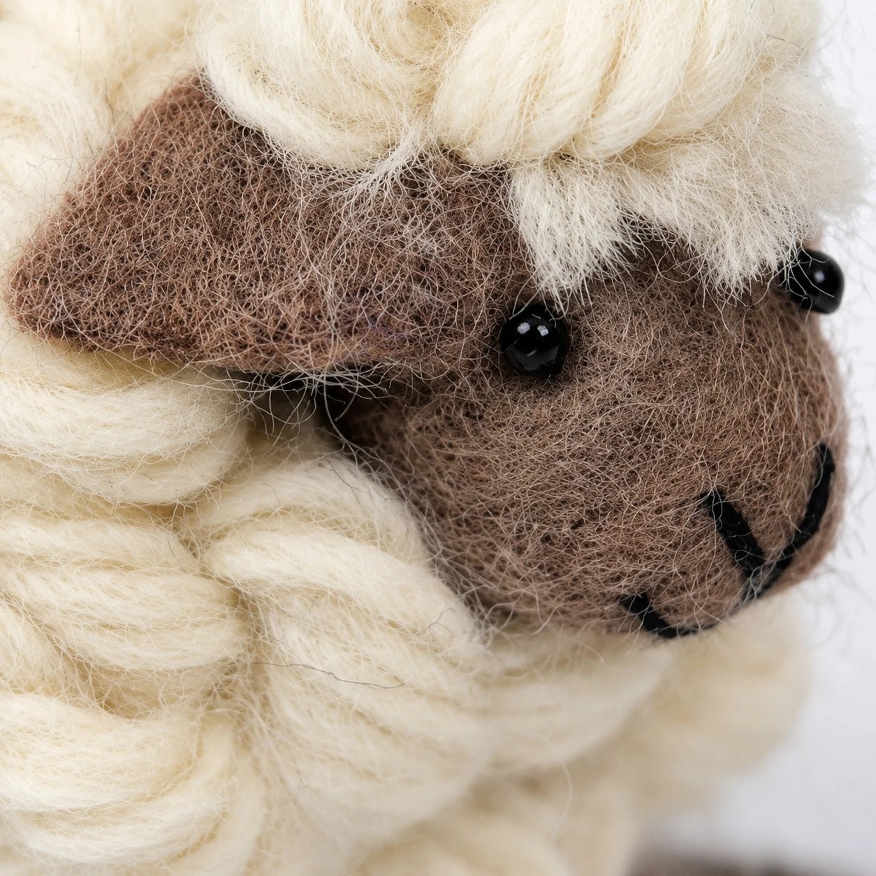 handmade wool felt sheep figurine