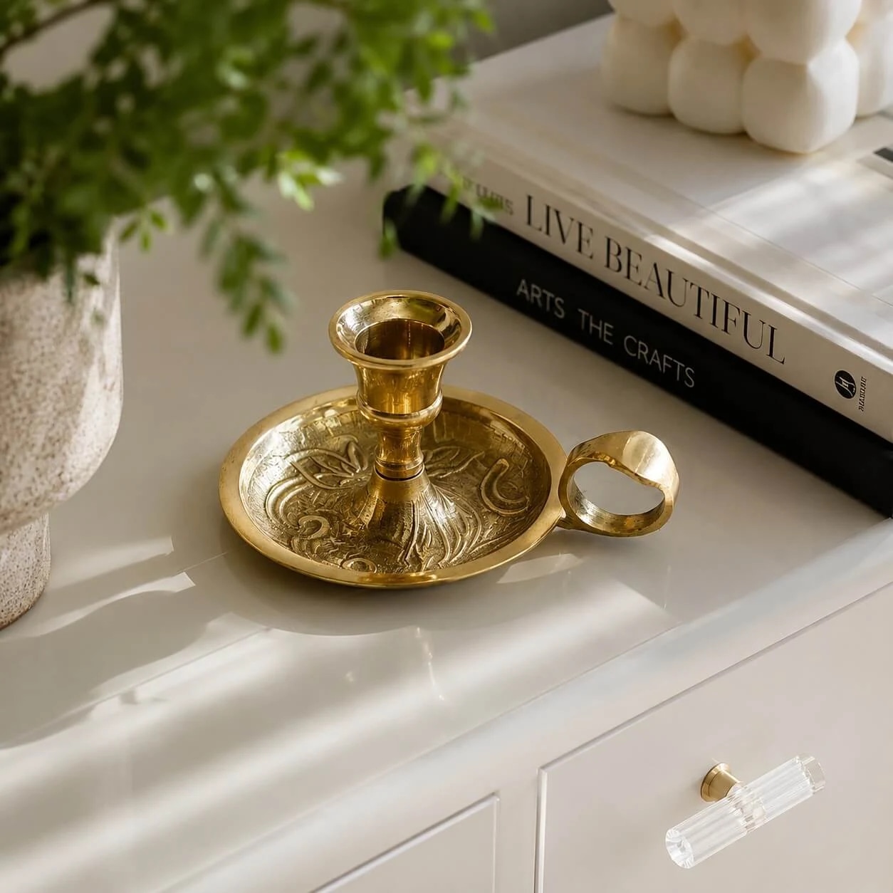 Window-side home styling scene