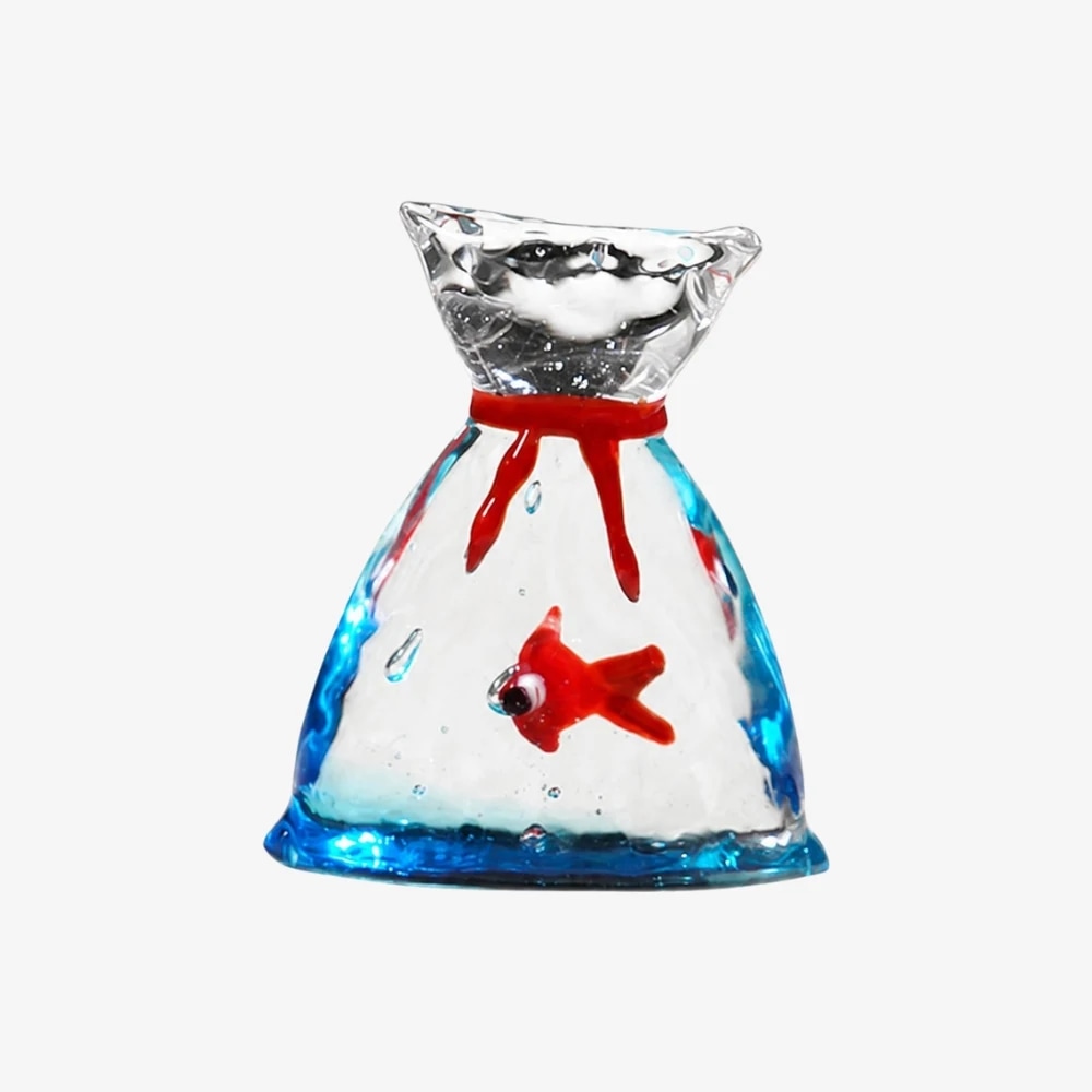 Style C triangular handmade glass goldfish ornament