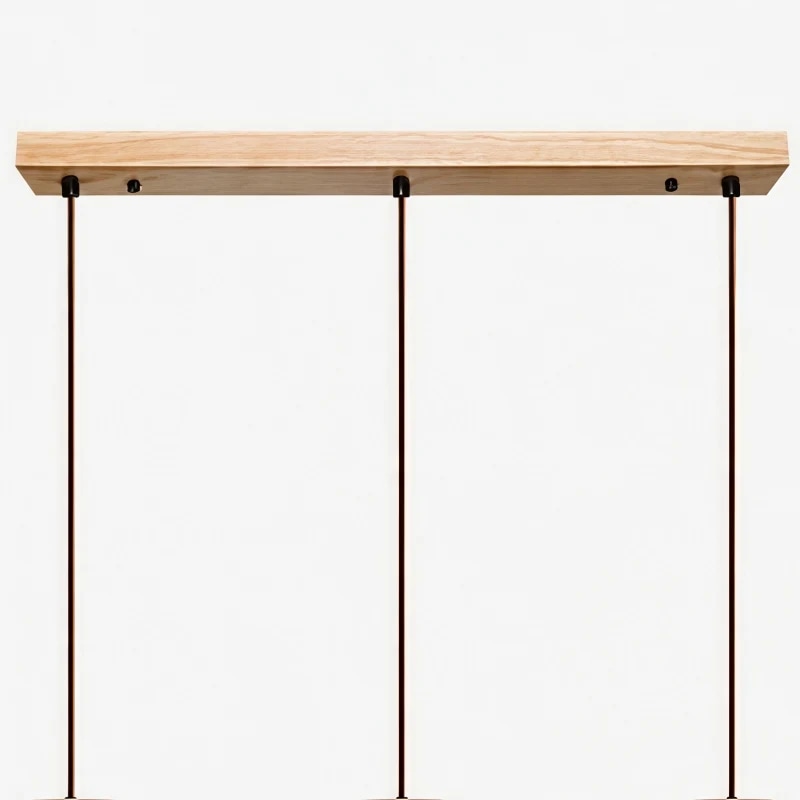 Linear ceiling bar and multi cord spacing detail