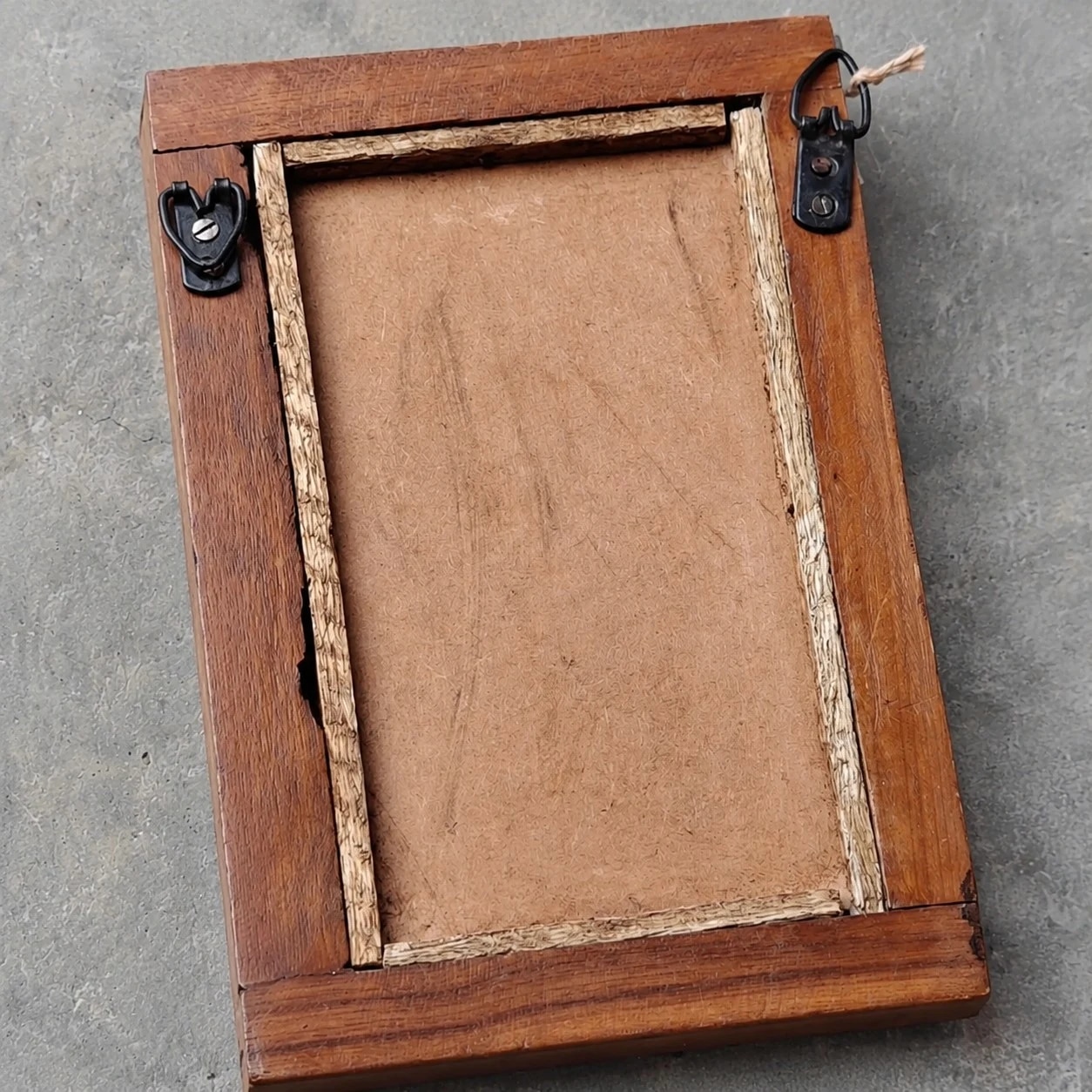 Rustic Carved Wood Arch Wall Mirror image 8