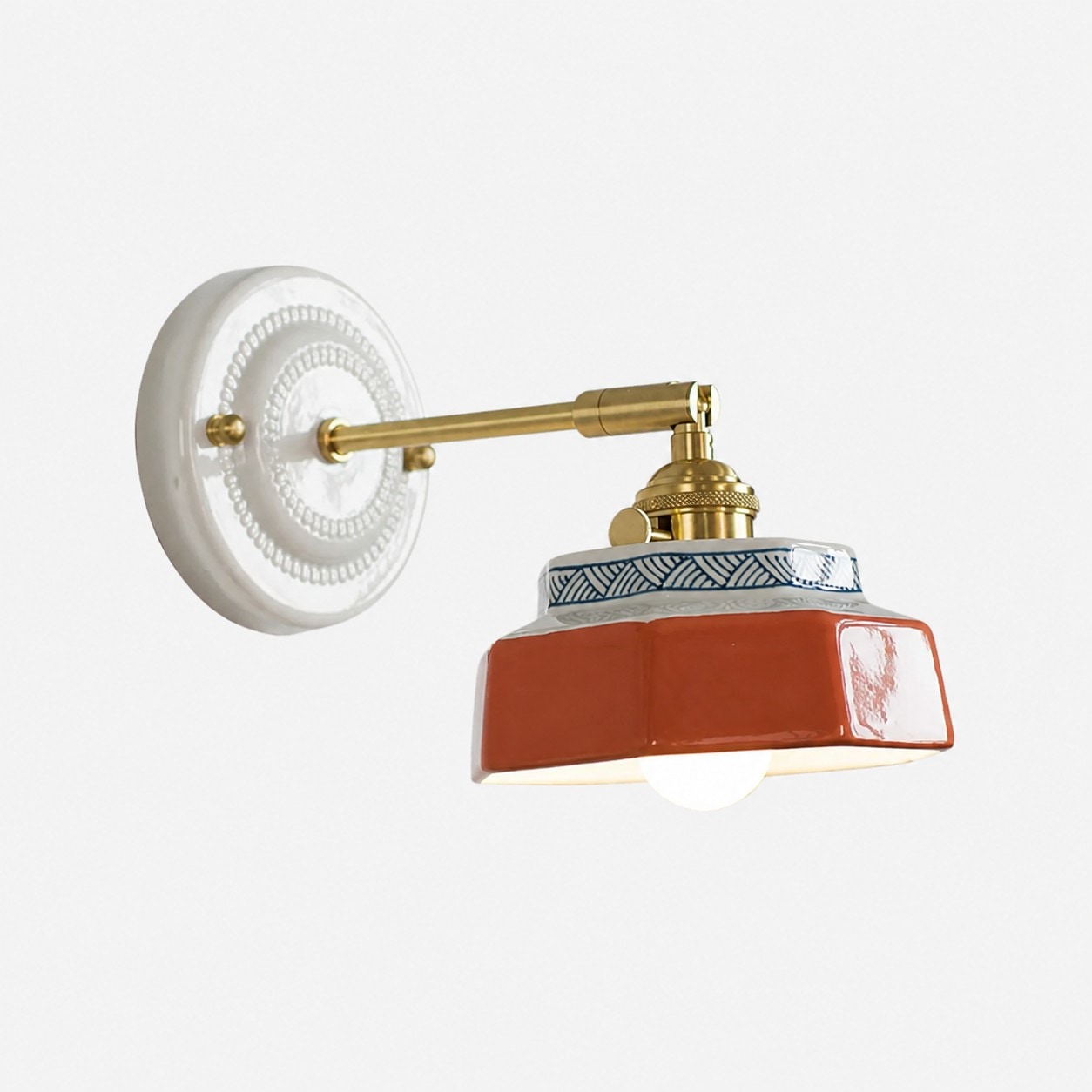 Red Ceramics Style C ceramic wall lamp