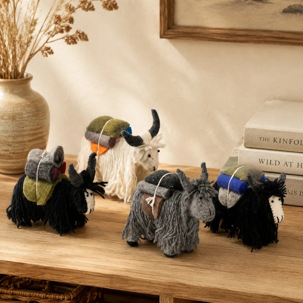 Handmade Nepal Wool Felt Yak Ornament