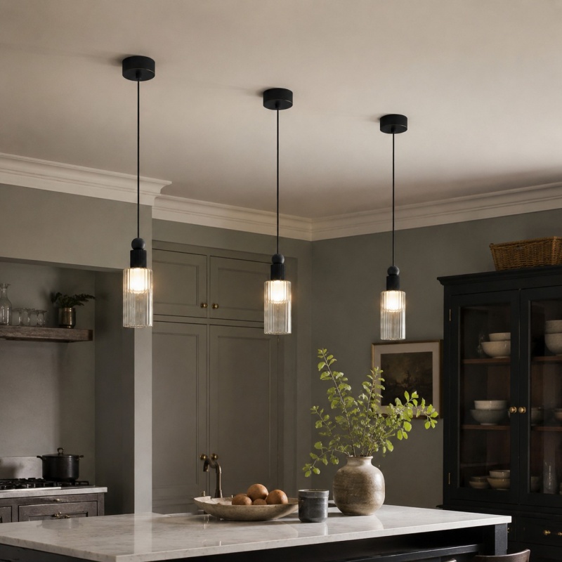 Copper black mini pendant full product view