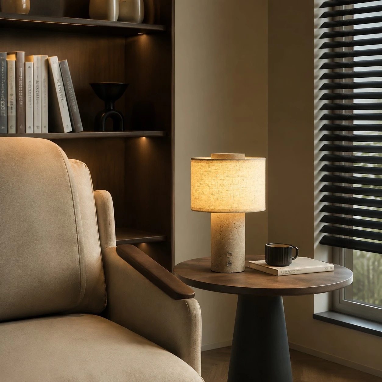 reading nook ambience scene