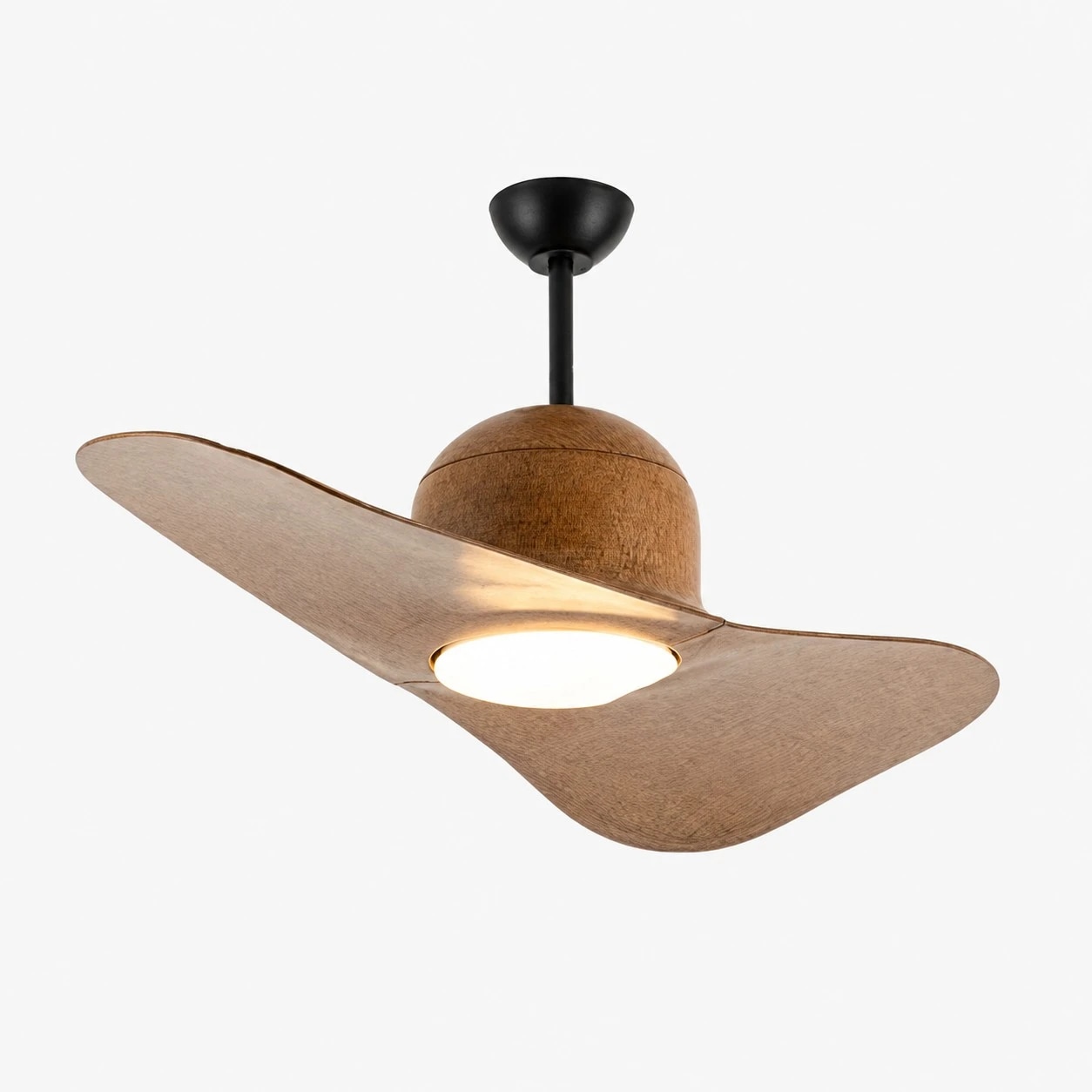Designer Hat Two-Blade Ceiling Fan Light
