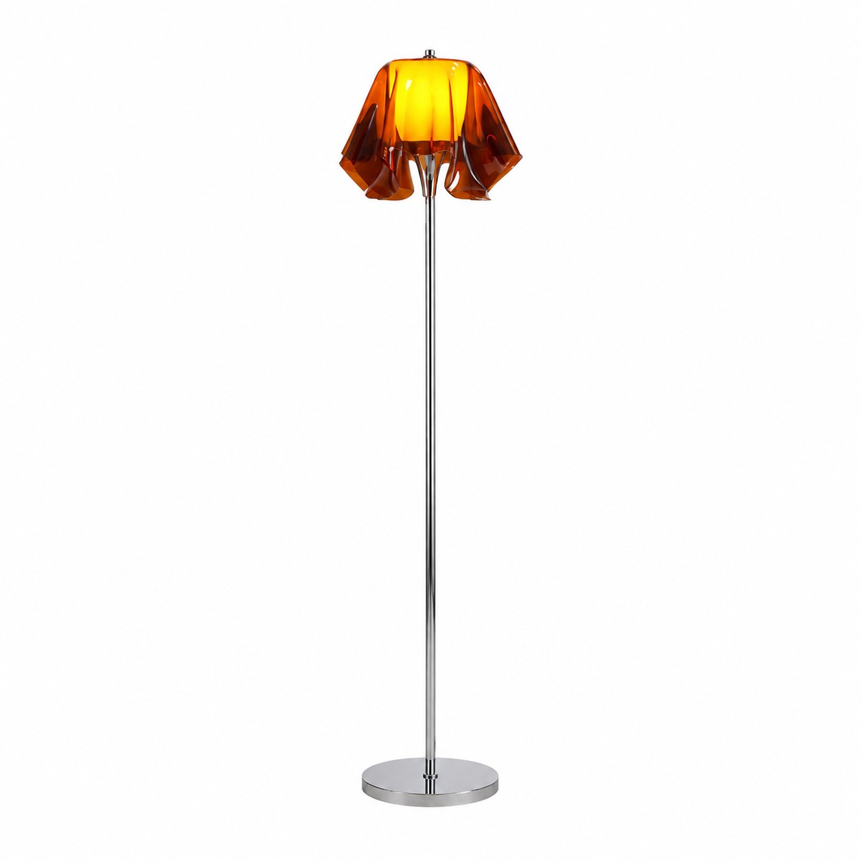Wine red Bauhaus acrylic flower floor lamp product image