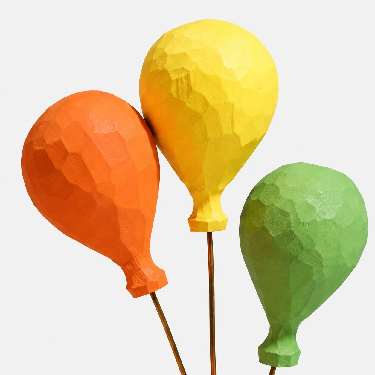 Colorful wooden balloon detail