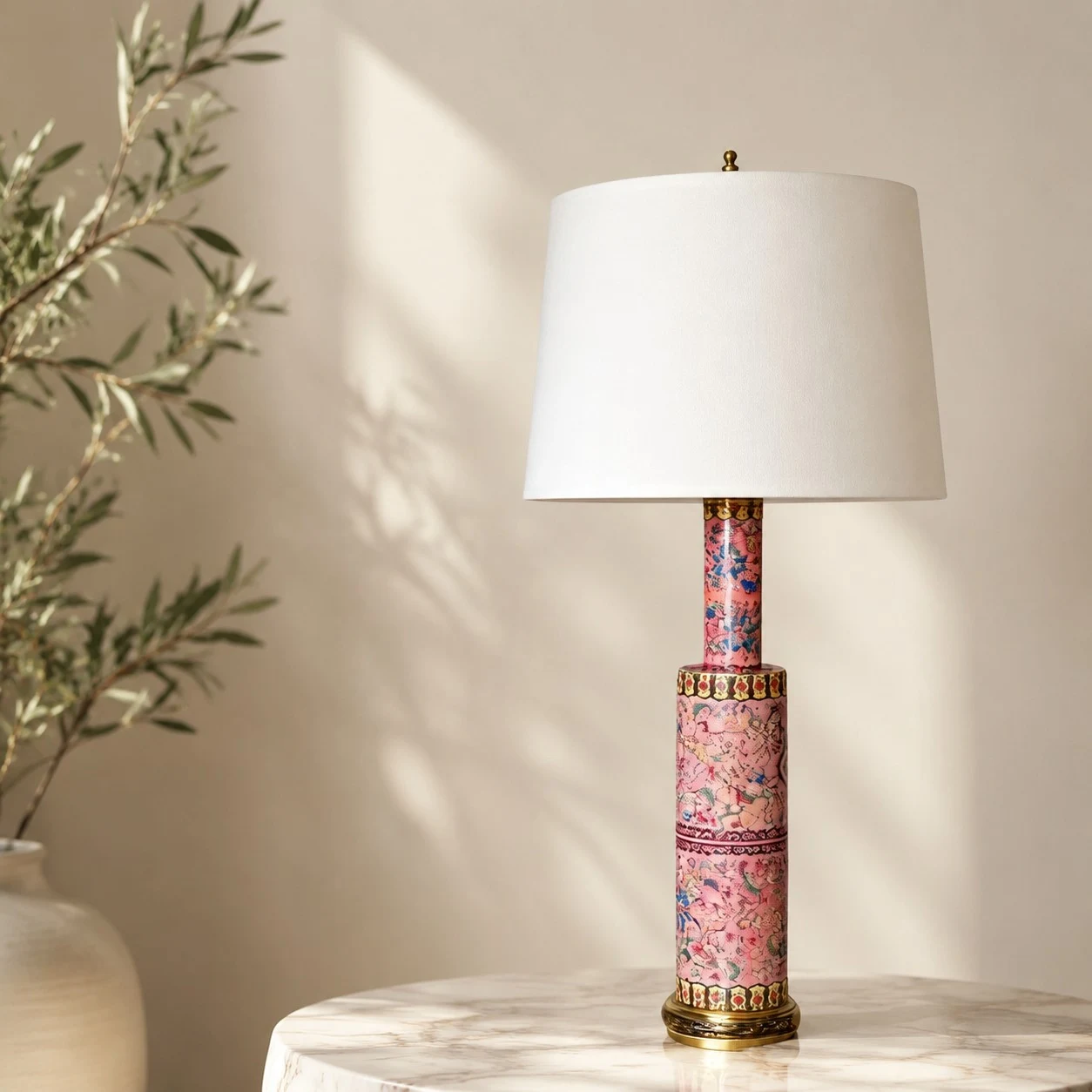 Floral Ceramic Table Lamp
