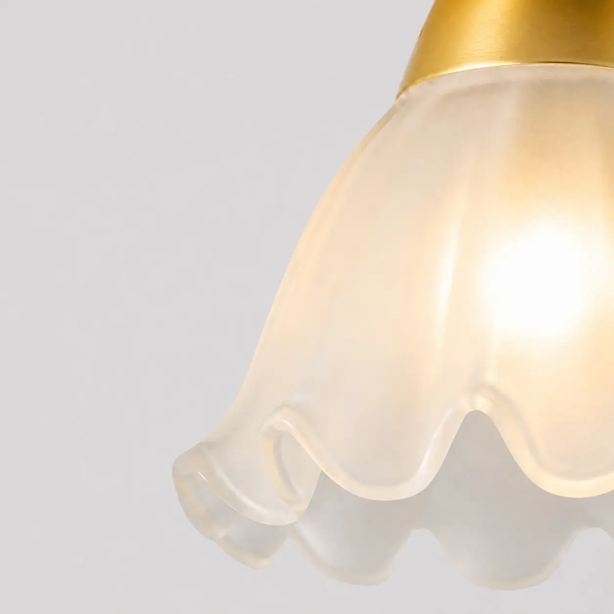 Frosted petal glass edge and illuminated texture detail