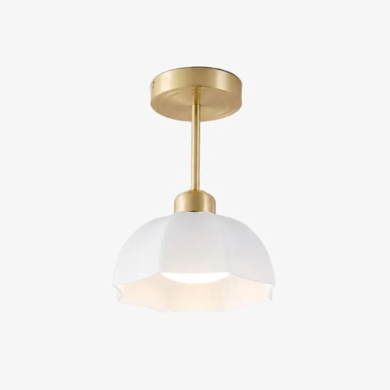 Style A extended brass ceiling light