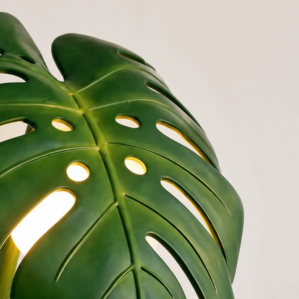Textured resin leaf surface detail