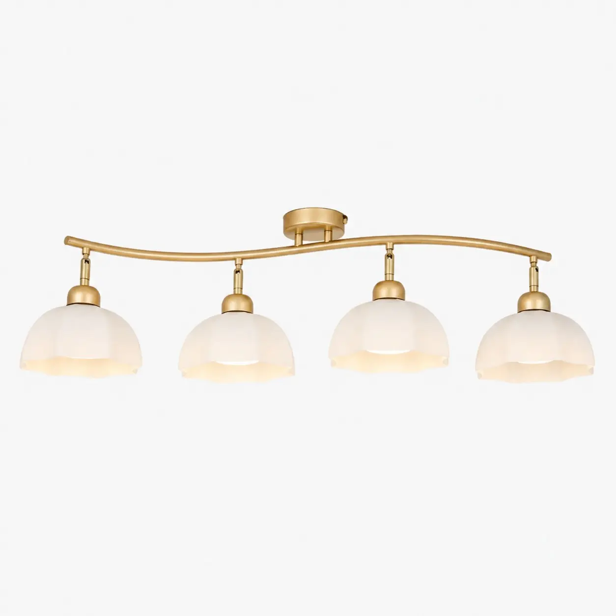 Gold 4-light linear ceiling light