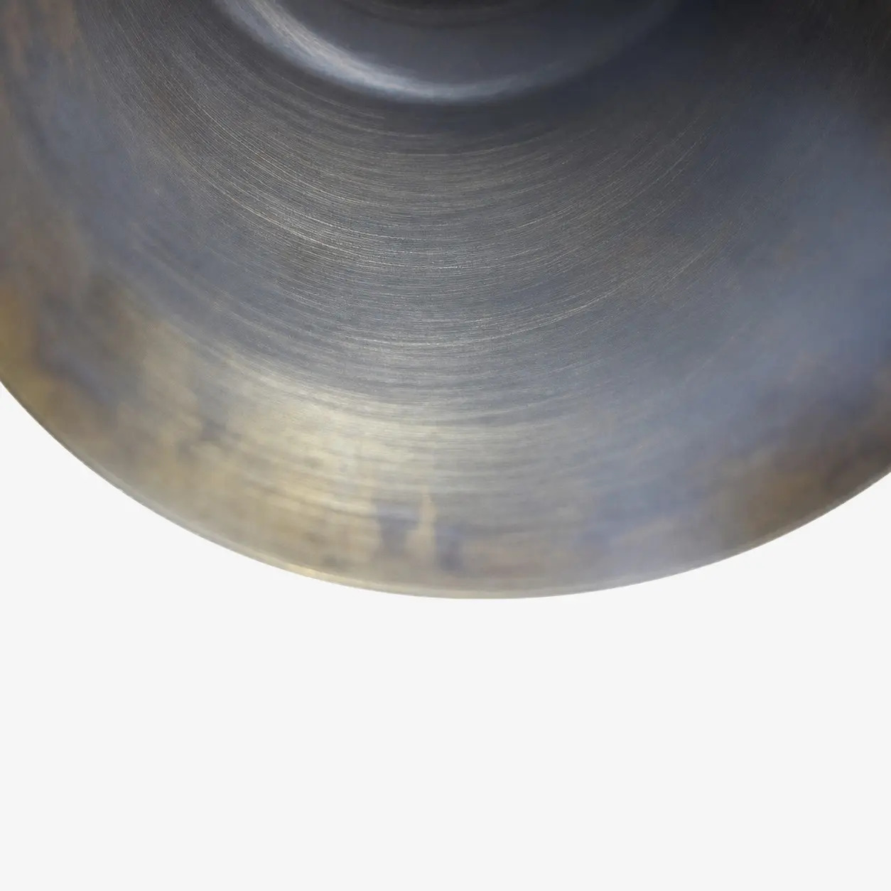 Interior detail of the brass lamp shade
