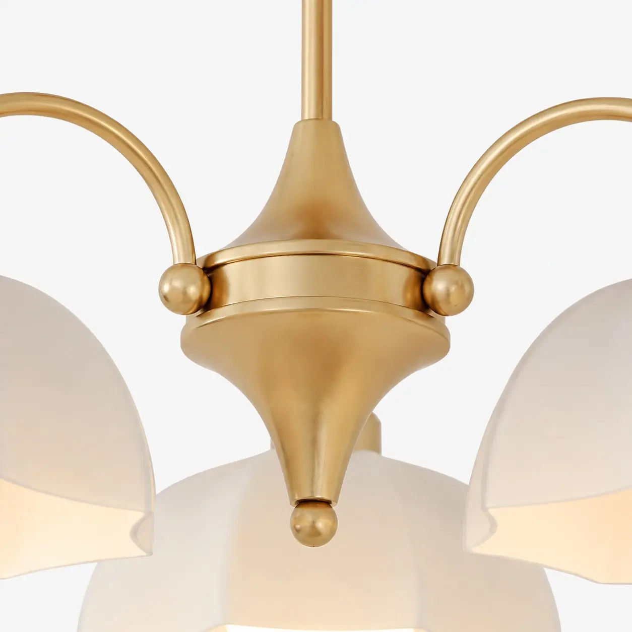 Chandelier central body and arm joint detail