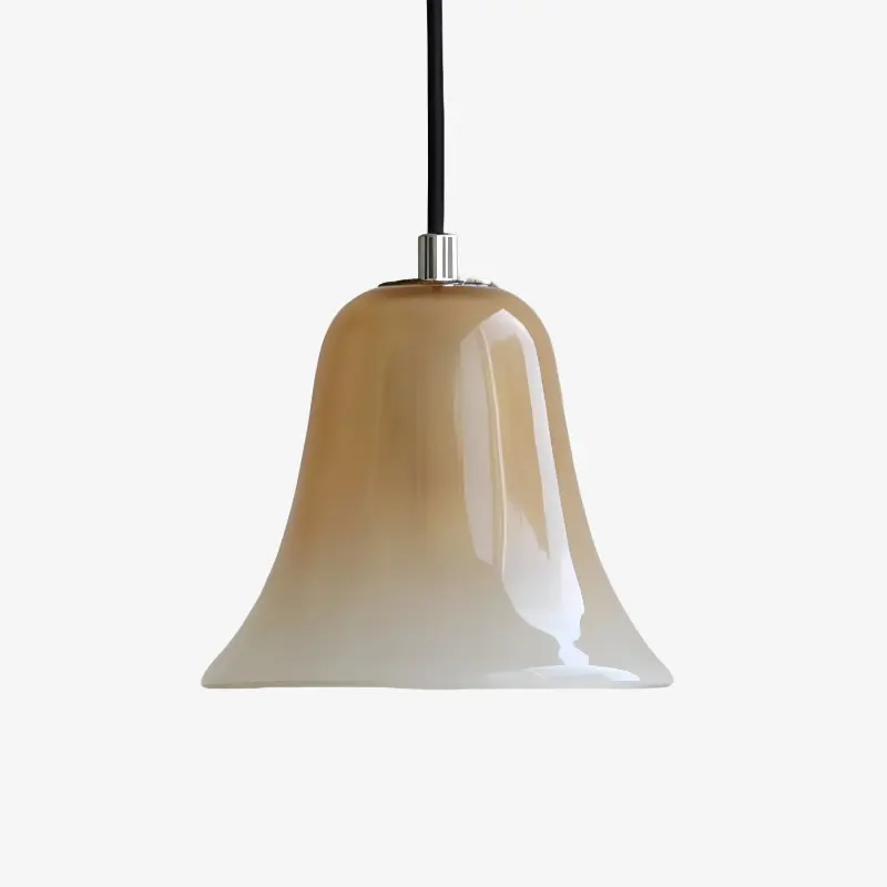Latte Beige gradient glass pendant light