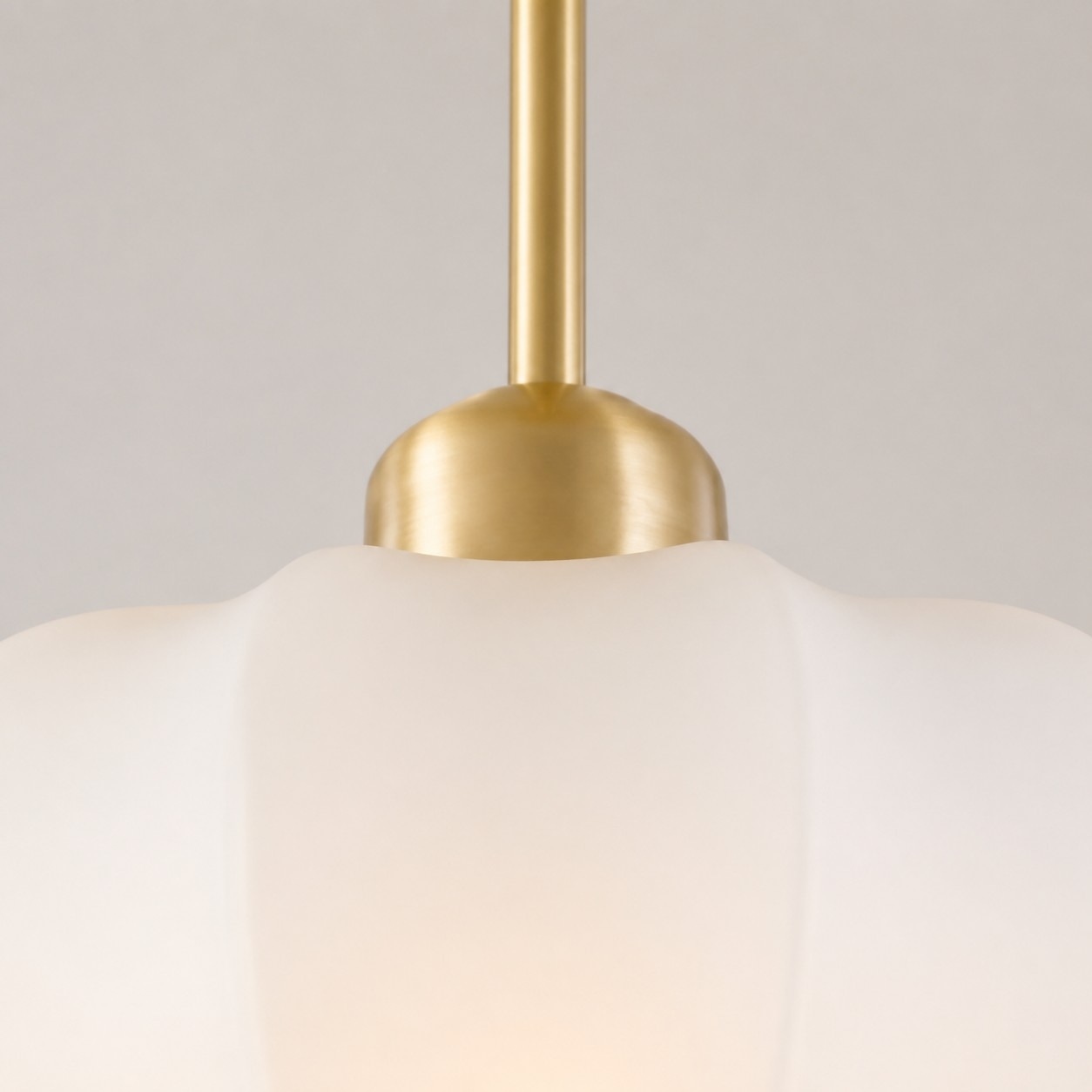 Detail: brass holder and glass joint