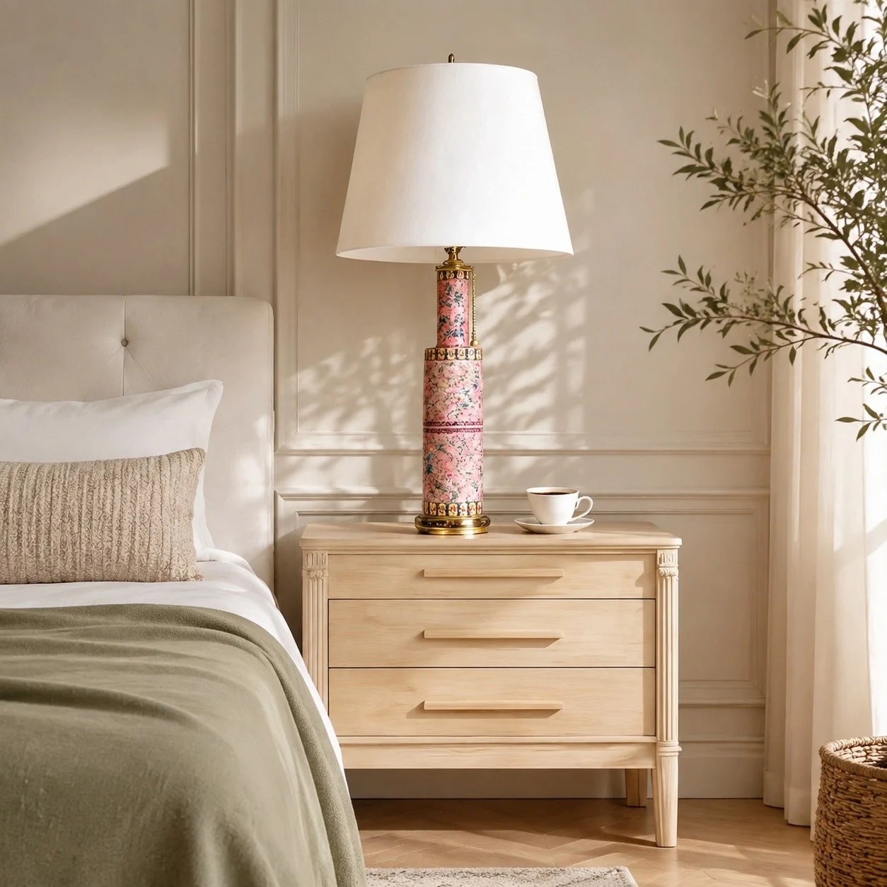 Floral Ceramic Table Lamp