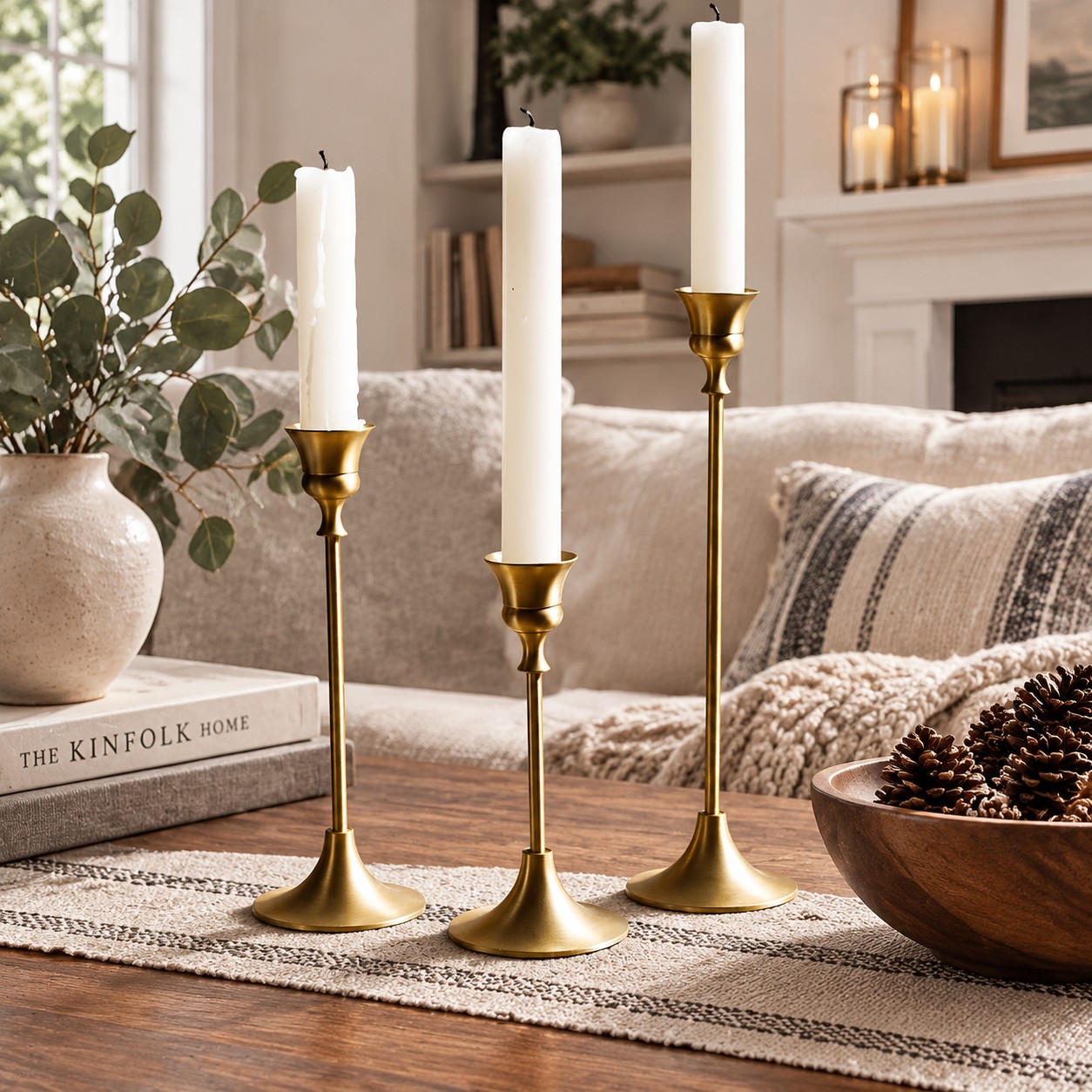Vintage Brass Single Taper Candle Holder
