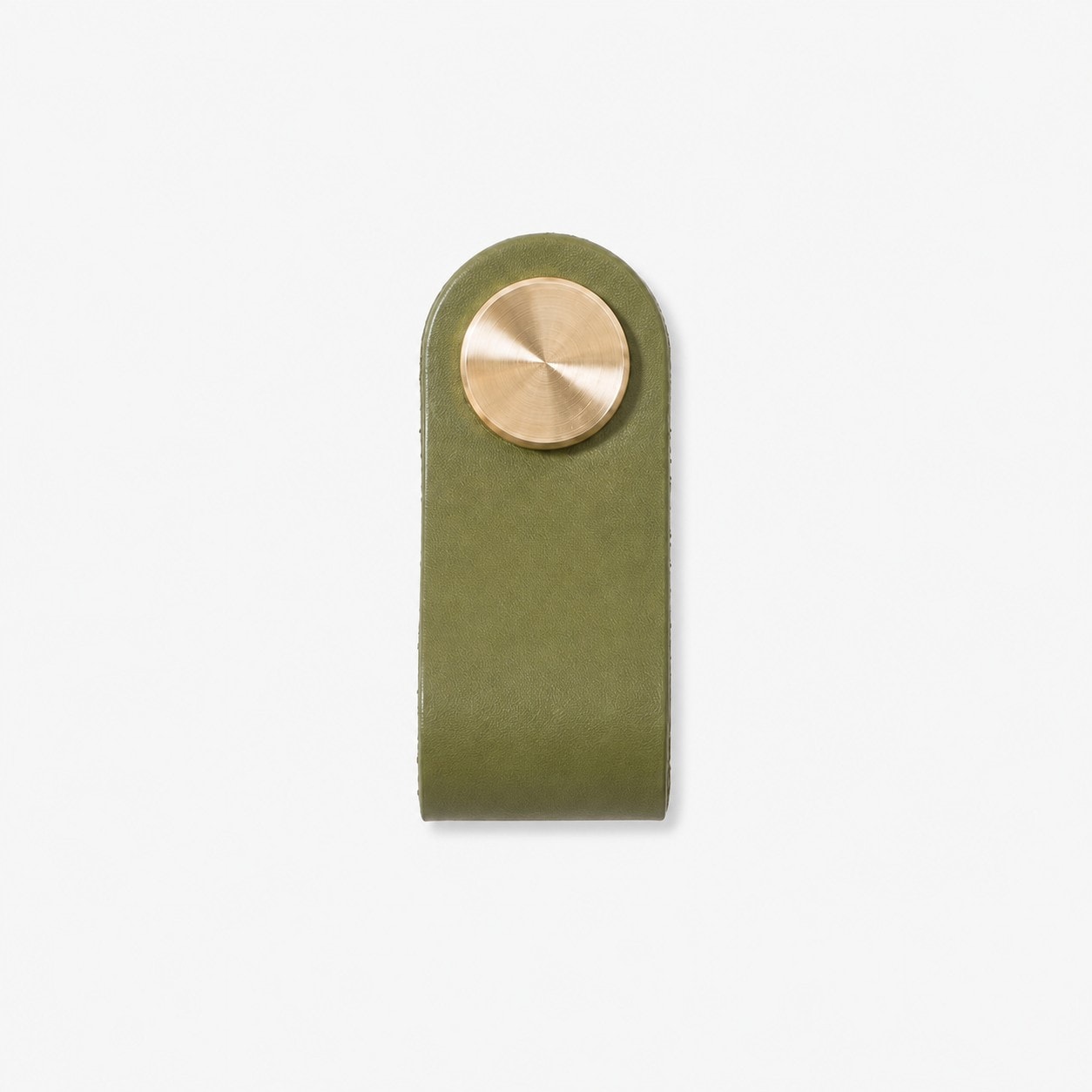 Cowhide leather and brass cabinet pull handle color and size option