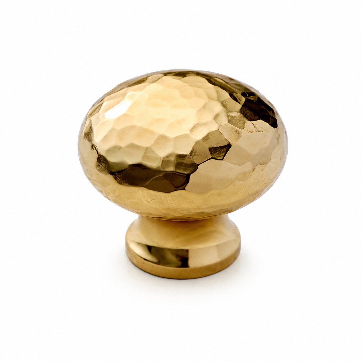Natural Brass hammered mushroom knob