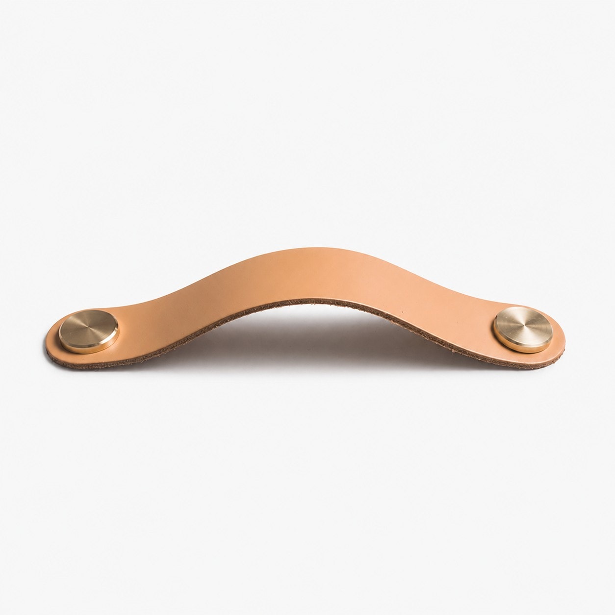 Cowhide leather and brass cabinet pull handle color and size option