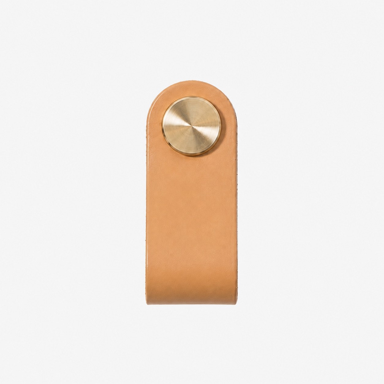 Cowhide leather and brass cabinet pull handle color and size option