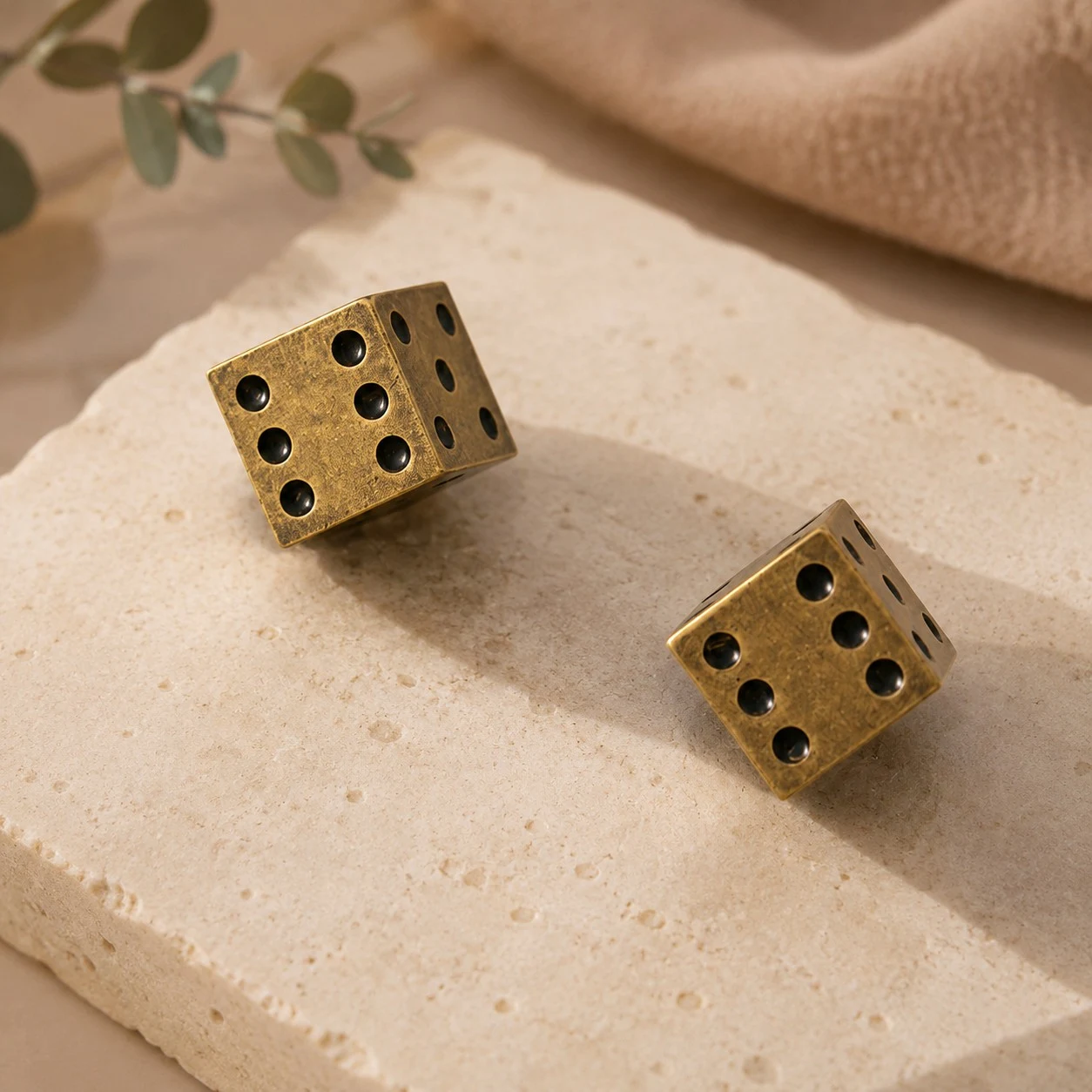 dice knob styling warm