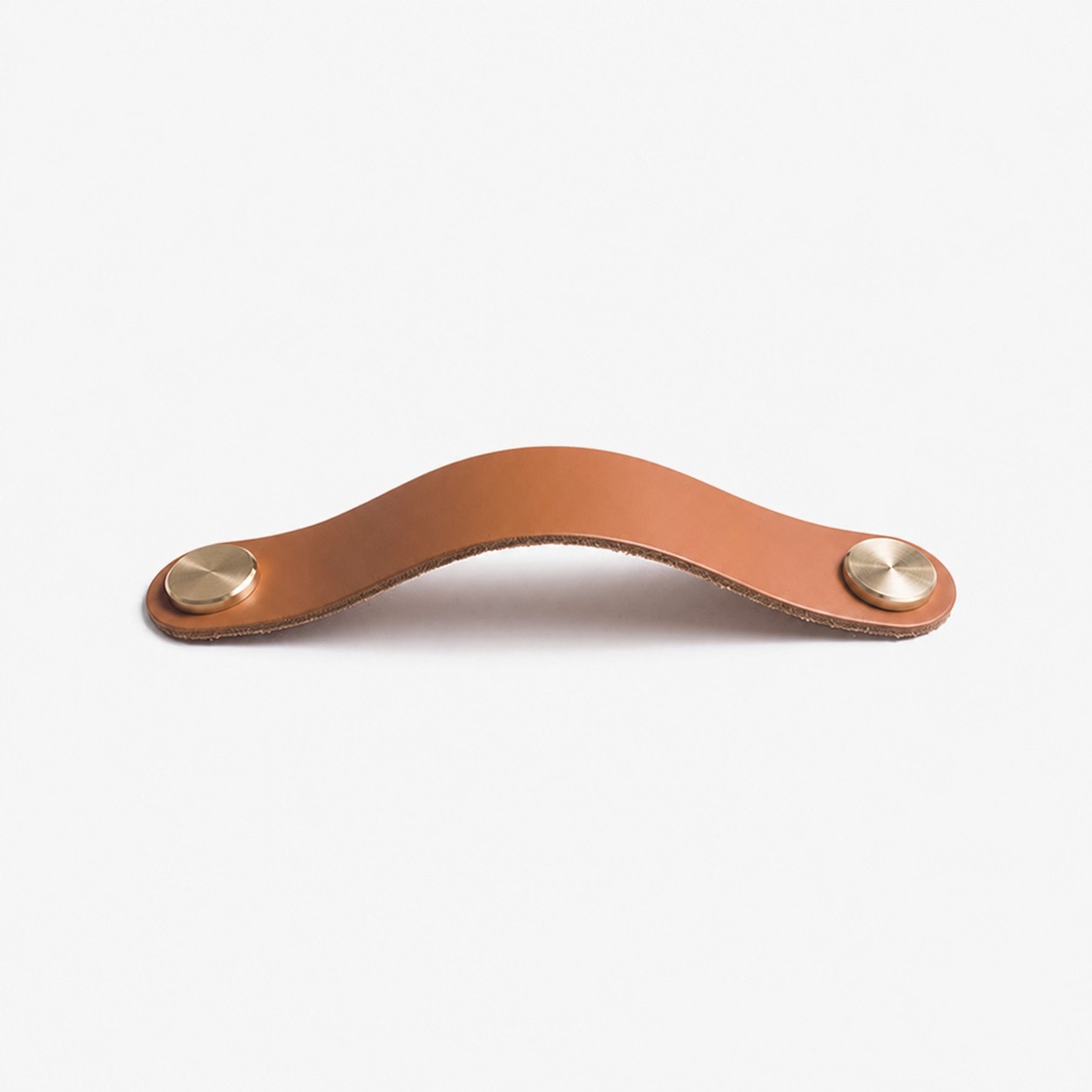 Cowhide leather and brass cabinet pull handle color and size option