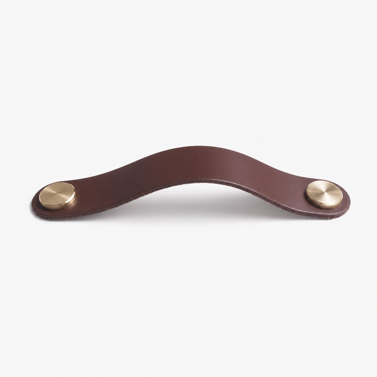 Cowhide leather and brass cabinet pull handle color and size option