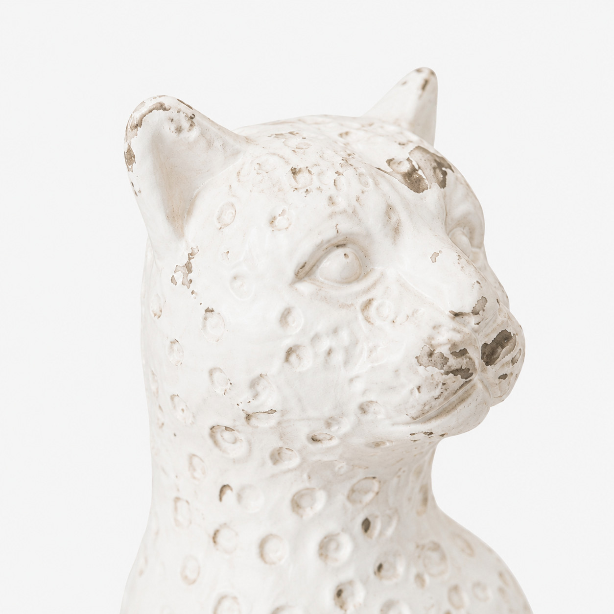 Leopard bookend head detail